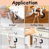 KASESSS Pack of 4 Multifunctional Hooks, Foldable Coat Hooks, Cute
