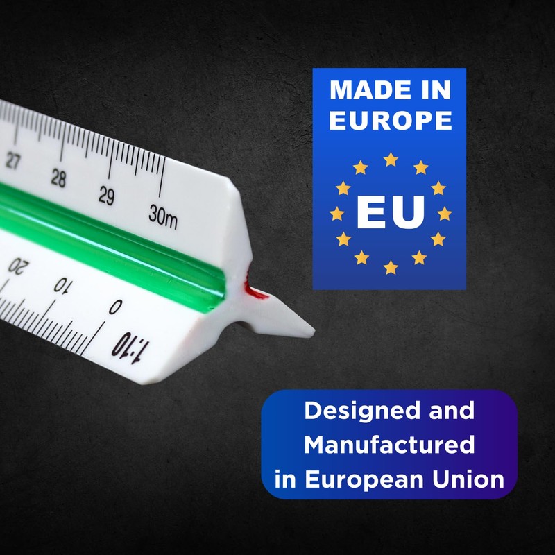 Scale Ruler 30 cm – Plastic Triangular Ruler – Scale