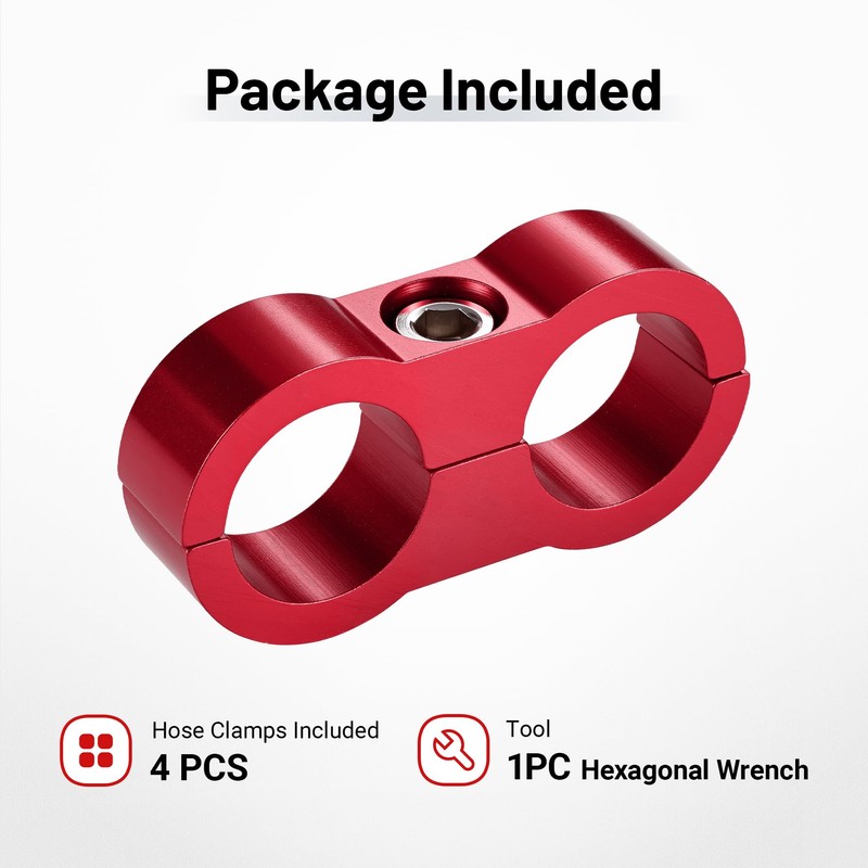 EVIL ENERGY Hose Separator Clamp, Fuel Line Mounting Clamp Aluminum