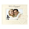 Malden International Designs Glazed Ceramic Wedding, We're Engaged, Picture Frame,