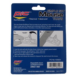 Pic PMT2 Plastic Mouse Trap, 2-Pack
