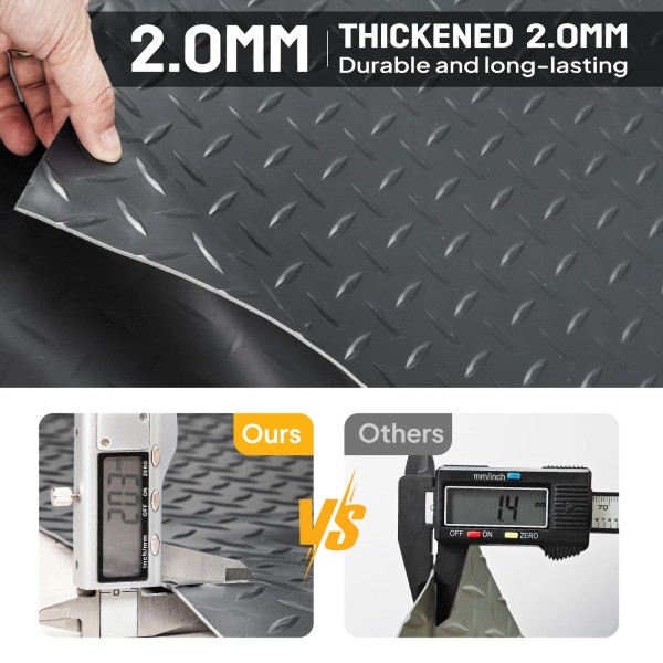LEADZM 7.5 x 17ft 2mm Garage Floor Mat Garage Flooring