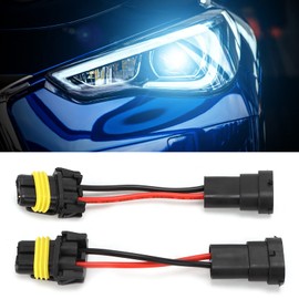 Arnés de Cableado de Faros Delanteros, Par H11 Macho a 9005/9006 Adaptador Hembra Faros Antiniebla Luz Universal Plug And Play 12V‑24V