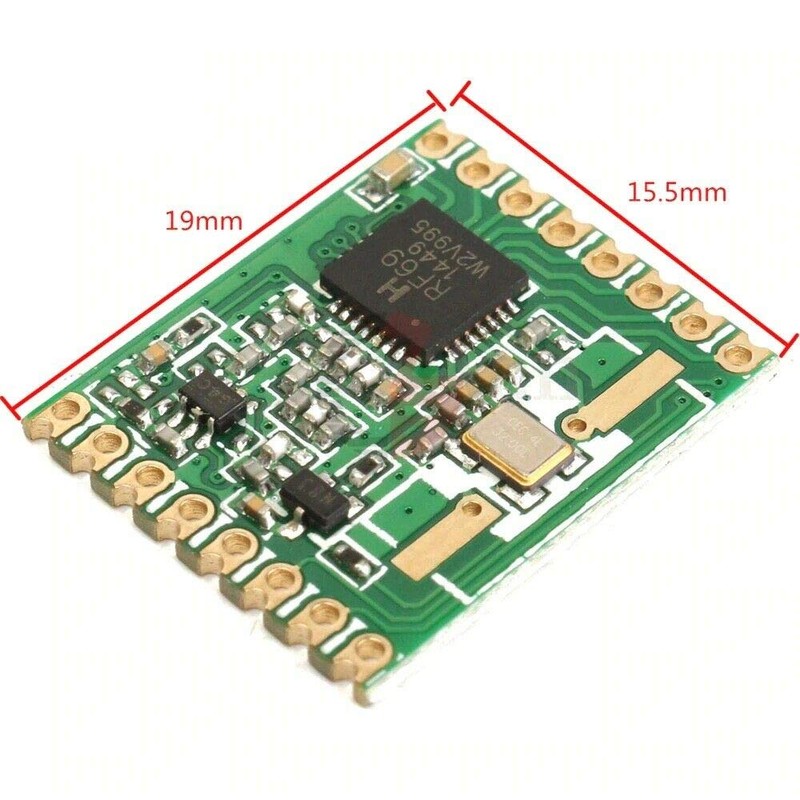 TECNOIOT RFM69HW 433MHz + RFM12B HopeRF Wireless Transceiver RFM69HW-433S2 Pack