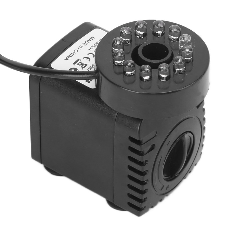Submersible Fountain Pump With LED Light Water Pump Light for