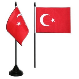 Turkey Table Flag 4 x 6 inch