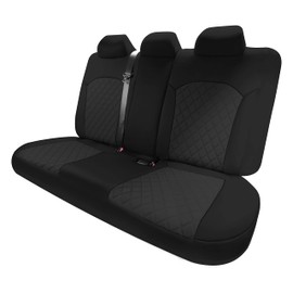 FH Group Custom Fit Neoprene Seat Covers for 2019-2024 Kia Forte with Neosupreme Water Resistant Automotive Seat Covers - Rear Set Black