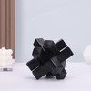 Black Knot Decor Kink Knacks for Shelves, Black Geometric Sculpture,