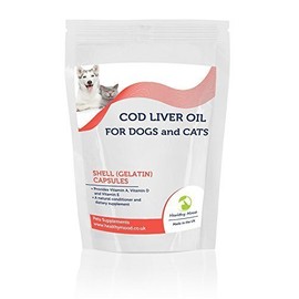 Cod Liver Oil Cat and Dog Pet Health Supplement 60 Capsules