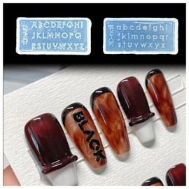 3D Nail Molds Letters Nails Charms Design, Silicone Tool Art Y2k Decoration