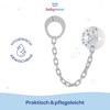 babynova Dummy Chain with Clip, Set of 2, Dummy Holder