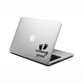 World Design Coming Soon Baby 6" Laptop Back Decal
