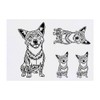 4 x 'Smiling Australian Cattle Dog' Temporary Tattoos - Water