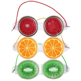 Beavorty 3pcs Ice Bags Lemon Gel Cold Eye Compress Reusable Eye Pads Reusable Eye Patches Cooling Eye Pads Cold Compress for Eye Mask The Face