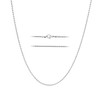KISPER 24k White Gold Rope Chain Necklace –Thin, Dainty, White