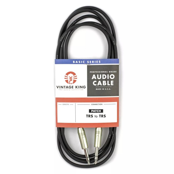 Vintage King Basic Studio Patch Cable TRS - TRS -