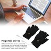 USB Heated Gloves Full Half Fold Back Warm Heated Winter