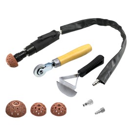 VOURTM Tire Repair Kit, Includes 2500RPM Low Speed Air Tire Buffer Tire Patch Kit, Air Tire Patch & Polish Tools with Tire Inner Liner Scraper Patch Roller Tungsten Steel Buffing Wheel