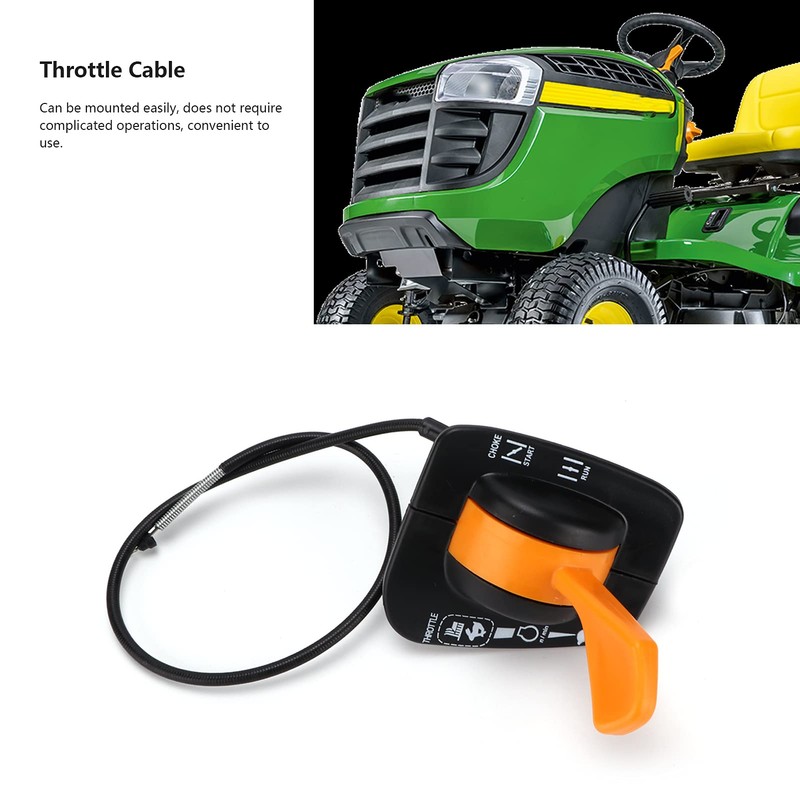 Throttle Control Cable, Throttle Cable GY20749 Replacement for John Deere