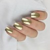 Light Gold Chrome Press on Nails Short Square,SXVME Gold Nail