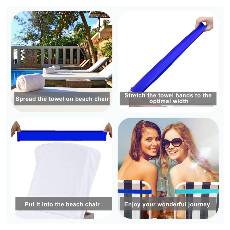 Beach Towel Holder Clips, Towel Straps for Beach Loungers, Pack