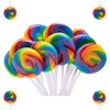 LIDATREE 1.5" Swirl Lollipop, Rainbow Lollipops Individually Wrapped Bulk, Kid's
