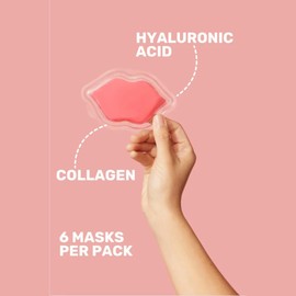 Skin Control Hydrating Lip Mask with Hyaluronic Acid, Collagen, Watermelon & Strawberry (6 Masks)