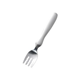 Edison Mama Collaboration Spoon/Fork, Plump Spoon, Fork, Easy to Grab, Easy to Eat, Lightweight, Easy to Hold, Plump, 3-Point Holding Practice, Easy to Use, All Stainless Steel, Easy to Clean,