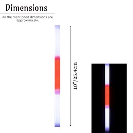 Lizzy 1 x Glow Sticks for Celebrating England | 10-inch Dual Colour, Red and White, Compact Design Sport Events Celebrating St. George Day