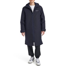 Champion Men's Full-Length Sideline Hooded Jacket with Quilted Lining, Peacoat