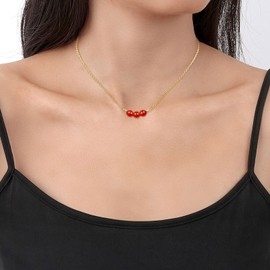 Anxiety Stress Relief Crystal Bracelet & Necklace Set - Amethyst and Carnelian for Women