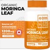 Organic Moringa Leaf Capsules – 160 Vegan Capsules for Energy,