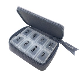 Vera Bradley Travel Pill Case Classic Black (Carbon Gray)