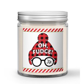Oh Fudge Natural Soy Wax Candle Funny Christmas Candle (Pumpkin Spice)