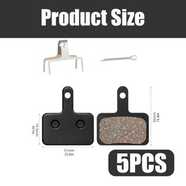 5 Paare Bremsbeläge Fahrrad Scheibenbremse,Bremsbacken Fahrradteile,für Tektro Bremsbeläge,Bremsklötze Fahrrad,Fahrradbremsen Beläge,Schwarz Resin für B01S Resin Shimano B05S,Tektro E10.11,MTB Ebike