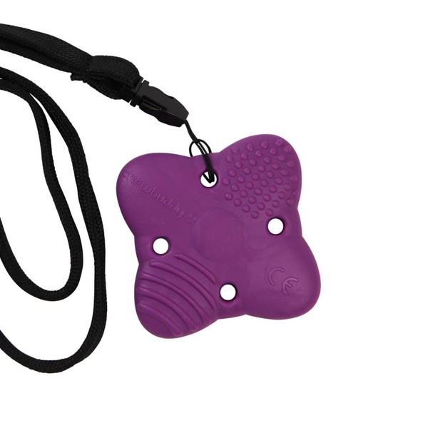 Sensory Direct Chewbuddy Super & Lanyard, Sensory Chew or Teething Aid for Children, Adults, Autism, ADHD, ASD, SPD, Oral Motor Skills or Anxiety Needs (Purple)
