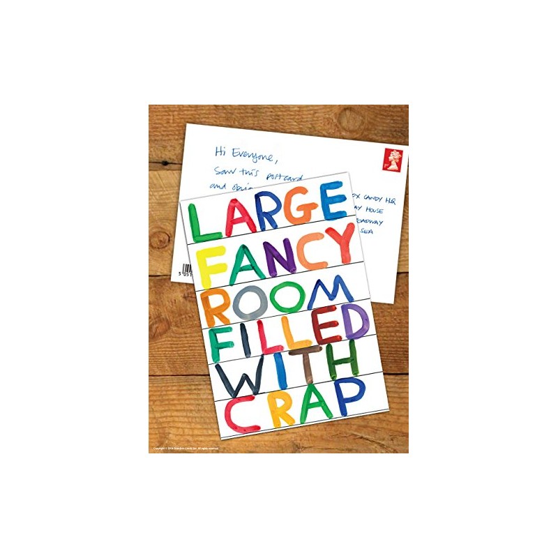 Funny Humorous 'David Shrigley Large Fancy Room' Novelty Postcard