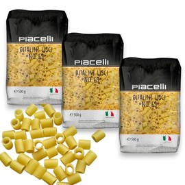 Piacelli Ditalini Pasta - Protein Pasta Delivers Flavor & Nutrition in Every Bite - Our Pasta Noodles Hold Their Shape Ideally in Soups & Sauces - Enjoy Organic Pasta in Your Favorite Recipes - 500g