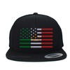 USA Mexico Flag Combination Snapback Cap HAT Embroidered (Black)