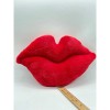 Room Essentials Red Lips Pillow Plush Decorative Throw Accent Pillow
