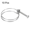sourcing map 10Pcs Double Wire Hose Clamp, 83-90mm Adjustable Stainless