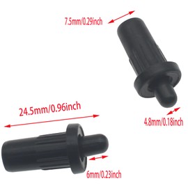 FDXGYH 30pcs Cabinet Door Repair Pins - Damper Replacement, Plastic Shutter, Spring Loaded Furniture Fittings Door Spring Pins (Black)