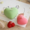 3PCS Woven Mesh Heart Candle Soap Silicone Mold, Heart Shape
