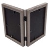 Golden State Art 5x7 Double Picture Frame Vertical Hinged Photo