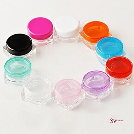 샵프리 Sample Containers 3g, 100 Pieces - Travel-size Cosmetic Empty Containers, Transparent Cosmetic Jars for Creams, Refill and Portioning