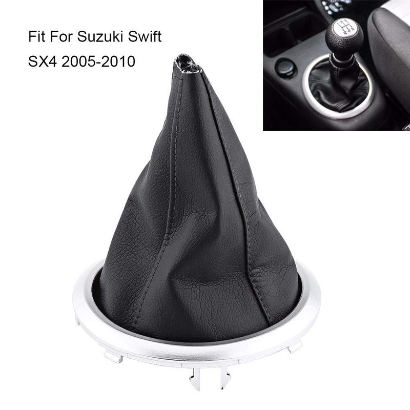 Gear Shift Stick Lever Gaiter Cover, Car Black Manual Transmission