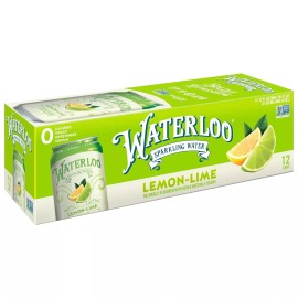 Waterloo Sparkling Water, Lime Flavor, 12oz Cans (Pack of 12)