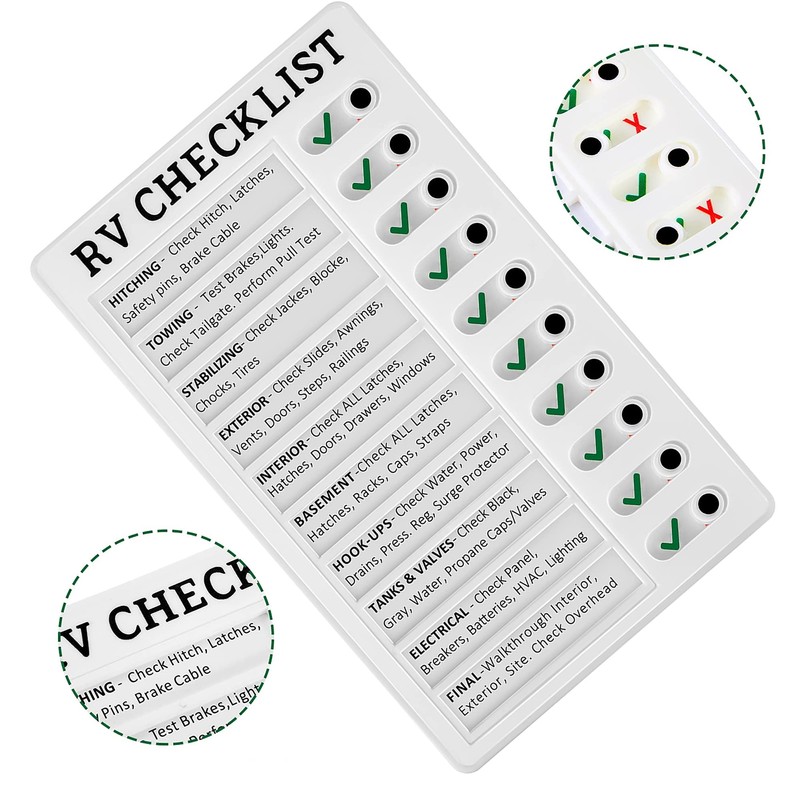WANGCL Portable Memo Board Reusable Plastic RV Checklist Daily Affairs