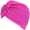 Unisex Turban Hat, Vintage Polyester Pleated Head Wrap Headband Cross