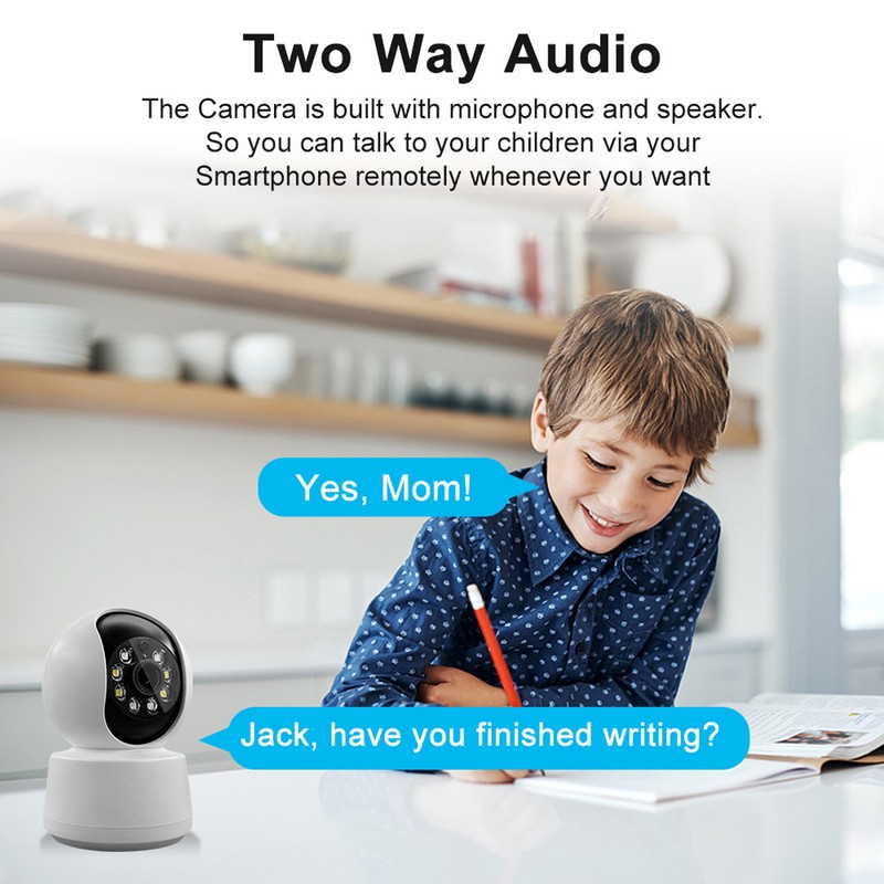 WiFi Home Security Camera 3MP IR Night Vision 360 Degree